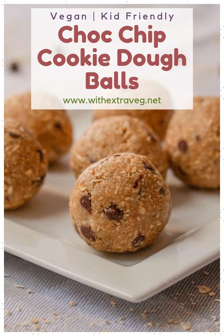 Chocolate Chip Cookie Dough Protein Balls - WithExtraVeg