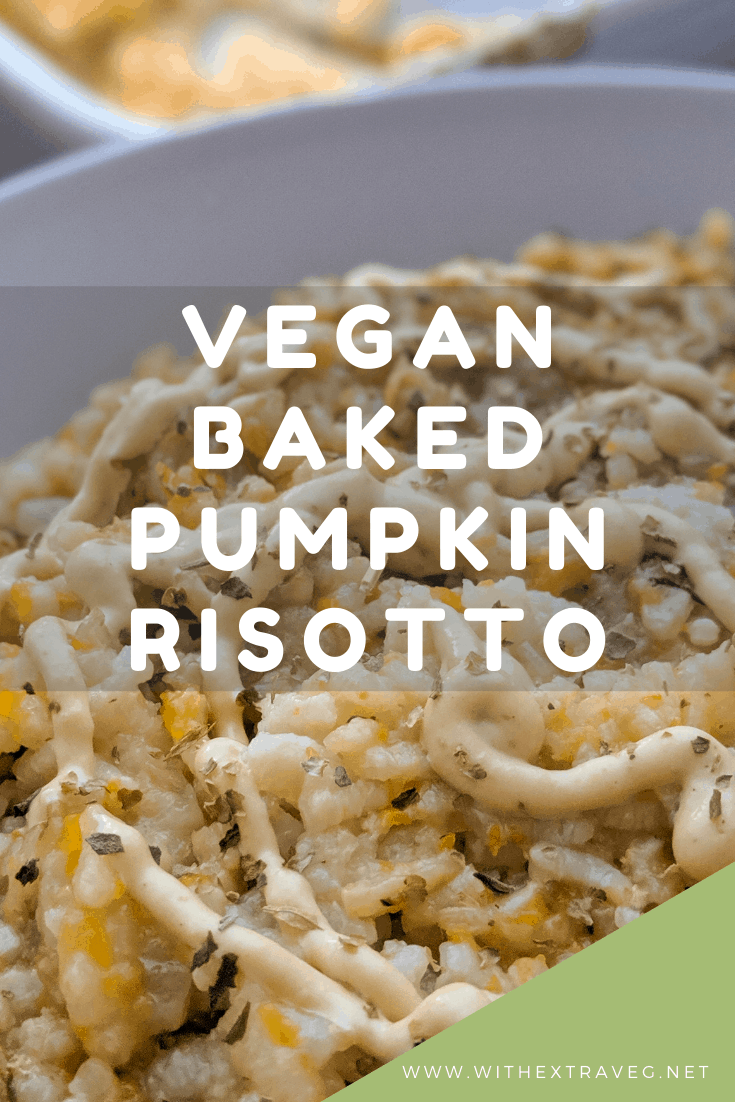 This creamy Vegan Baked Pumpkin and Zucchini Risotto is the ultimate comforting budget meal. Rich and creamy, you won\'t believe how cheap and easy this meal is. Your kids will love it! Freezer Friendly | Vegan | Budget Meals | Cheap and Easy | Kid Friendly #vegan #vegankids #budget