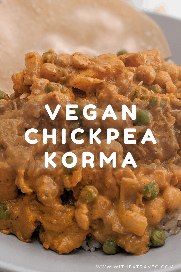 Craving Takeaway? Check out this Budget Vegan Chickpea Korma curry for take away at home! Cheap and easy. This kid friendly curry recipe is made from chickpeas, pumpkin, peas, coconut cream and korma paste. Vegan | Budget Meals | Budget Vegan Recipes | Quick and Easy | Cheap Meals | Kid Friendly | Meat free Monday #vegan #vegankids #budget