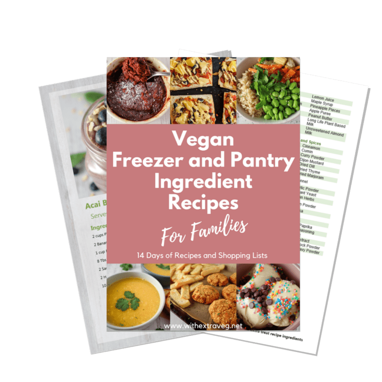 Vegan Freezer and Pantry Ingredient Recipes for Families eBook